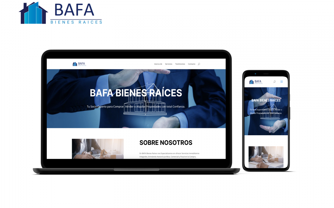 Diseño movil y Web para bafa bienes raices