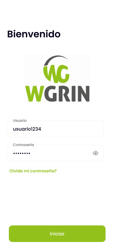 Inicio de sesión wgrin